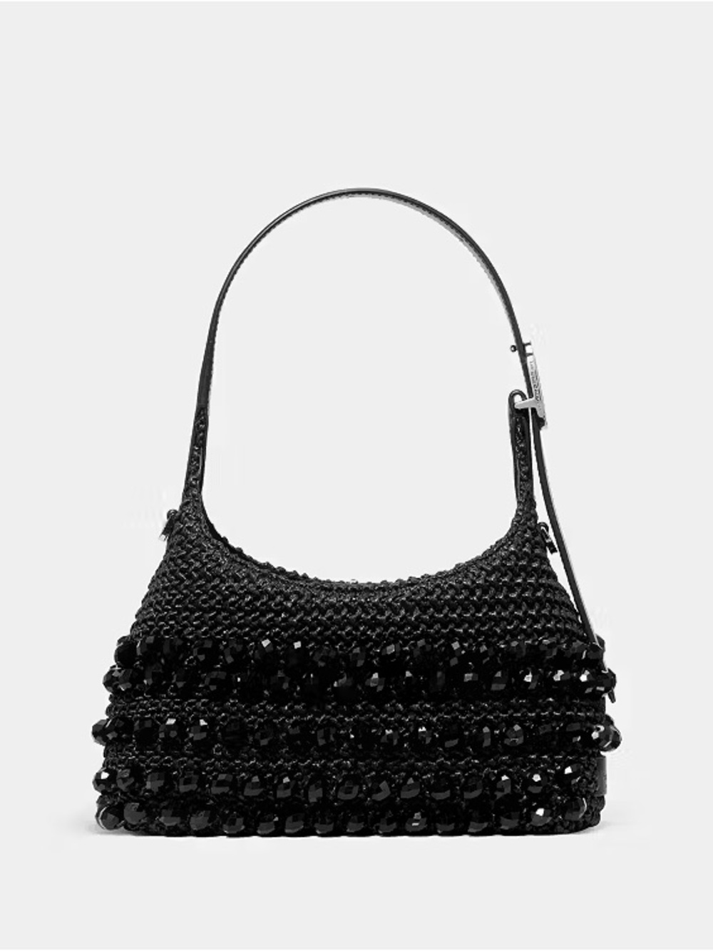 NWT Kate Spade 454 Straw Mini Crossbody Bag Black